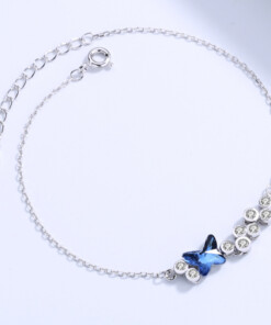 Silver Blue Butterflye Bracelet