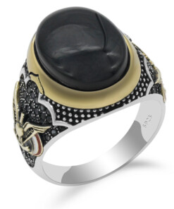 Silver Yemen Black Ring