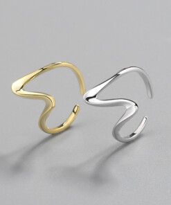 Sterling silver Waves ring