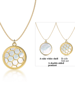 Gold Two Silde Shell Necklace