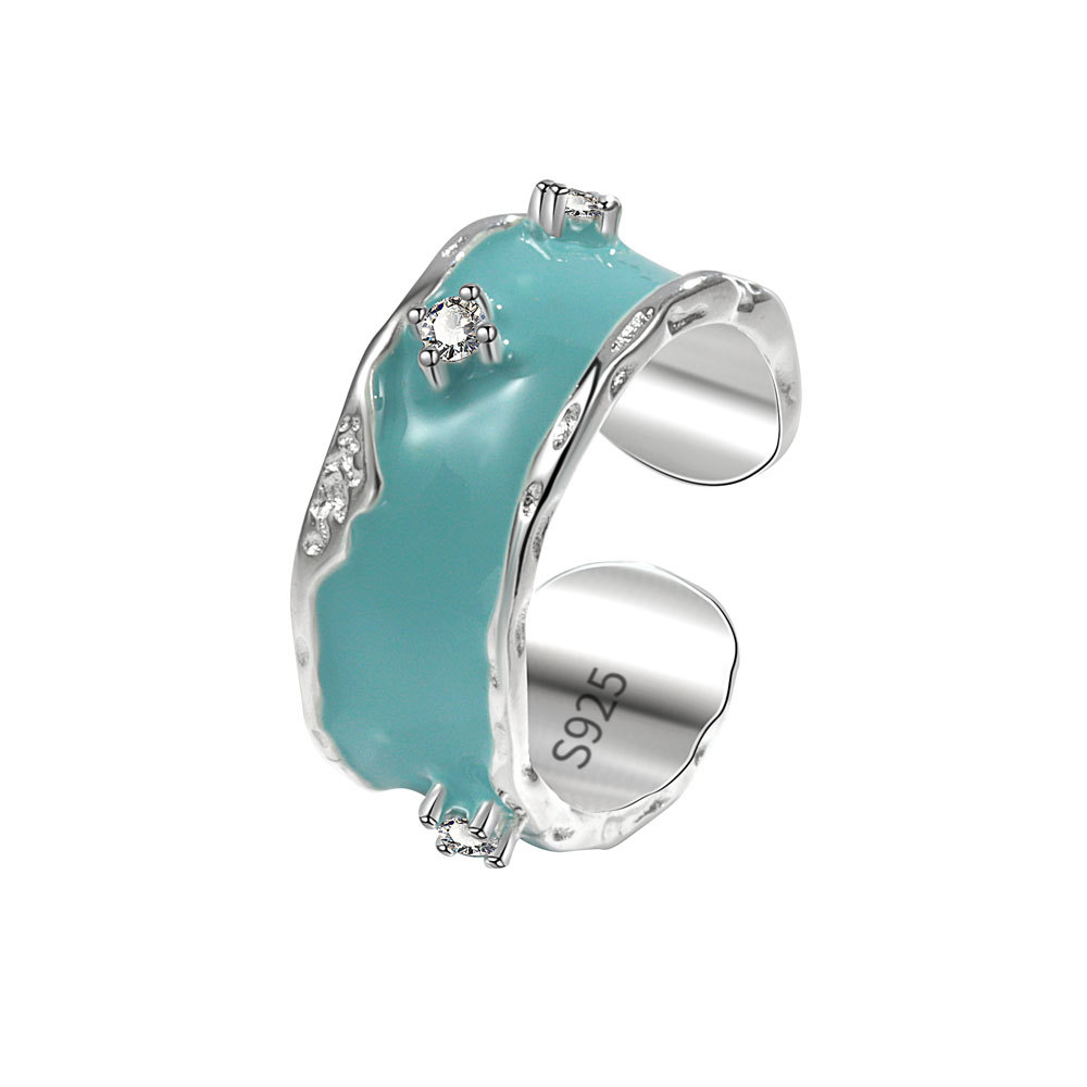 Silver Baby Blue ring