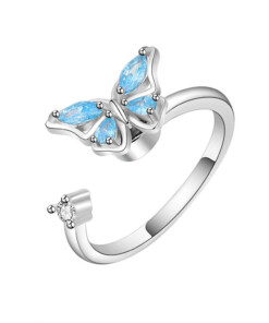 Sterling silver Blue Butterfly ring