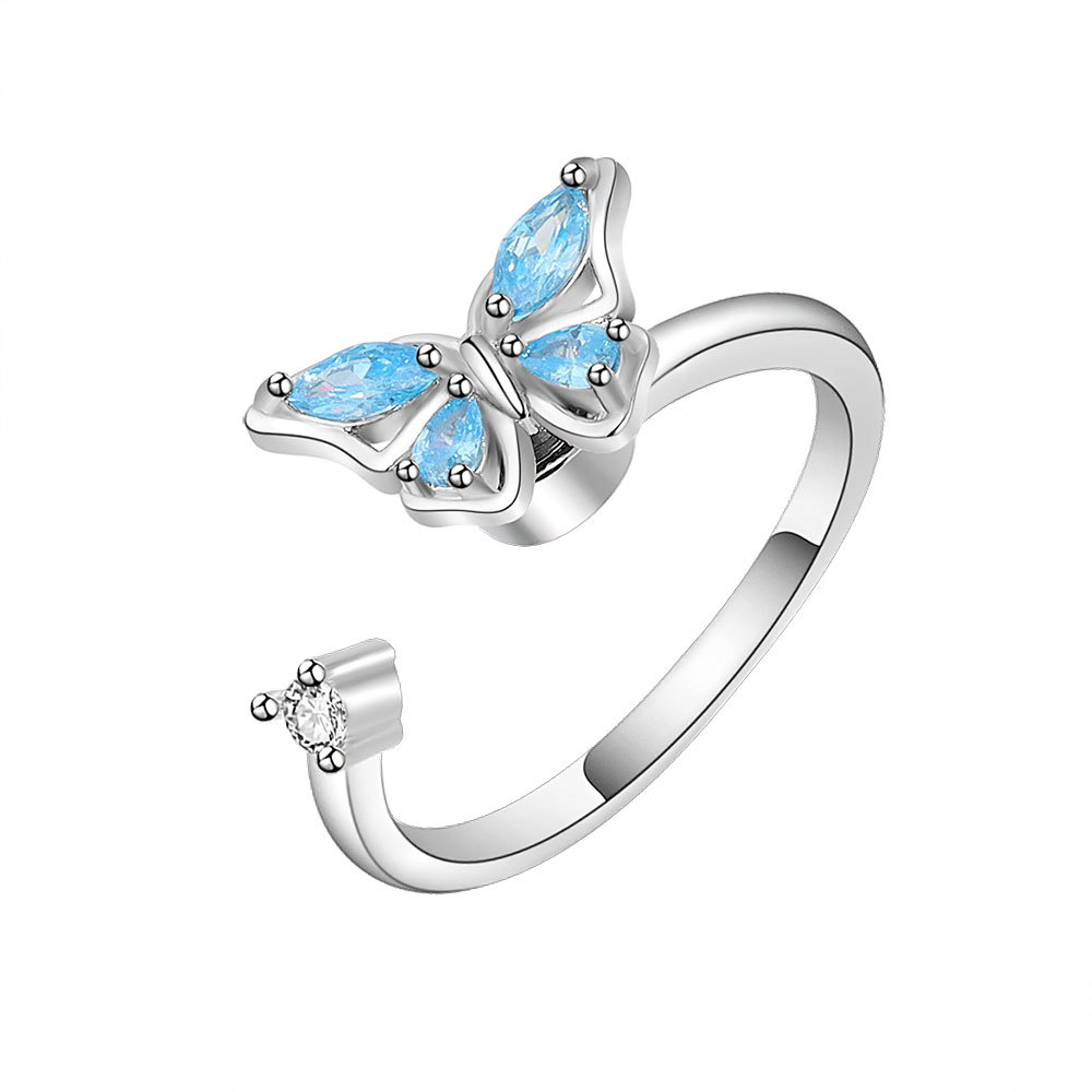 Sterling silver Blue Butterfly ring